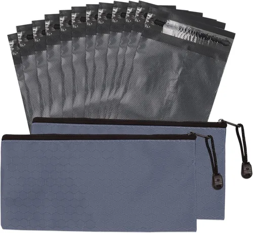 Vista 9 de Bolsas de eliminación de servilletas sanitarias, bolsas de eliminación personal femenina, 200 bolsas opacas grises y 2 bolsas de almacenamiento