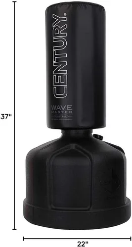 Vista 3 de Century The Original Wavemaster - Bolsa de entrenamiento con soporte, bolsa de boxeo independiente para el suelo, entrenamiento para kickboxing