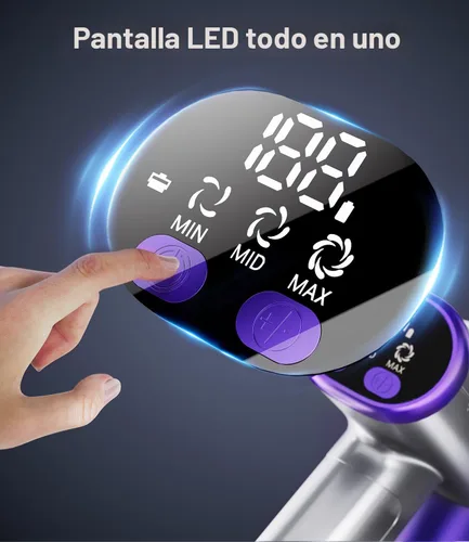 Vista 5 de MBYULO - Aspiradora inalámbrica de mano, vertical para hogar, liviana, 400 W, 38 kPa potente succión, batería recargable hasta 50 minutos