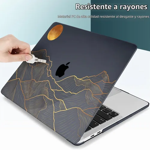 Vista 8 de DONGKE - Funda para MacBook Pro de 13 pulgadas M2 M1 2026-2020 Abstracto Montaña X692