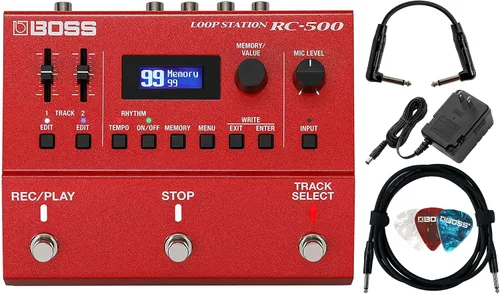 Vista 9 de Boss RC-1 Loop Station Paquete con cable de instrumento Gearlux, cable de conexión y púas