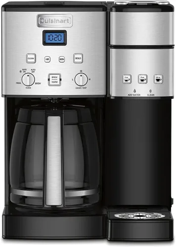 Vista 4 de Cuisinart Cafetera, 12 tazas con 3 cafeteras de tamaño único, 6, 8, 12 onzas, negro/acero inoxidable, SS-15BKSP1