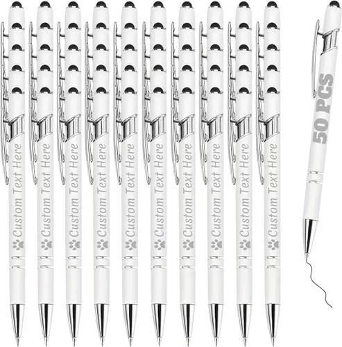 Vista 116 de Bolígrafos personalizados a granel 10 con nombre, grabados con punta de lápiz, bolígrafos de bola personalizados de escritura suave, regalos