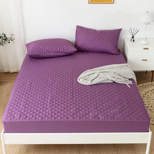 Vista 15 de jejeloiu Protector de colchón acolchado negro, 100% impermeable, transpirable, tamaño individual, protector de colchón de 14 pulgadas de profundidad