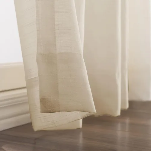 Vista 19 de Cortinas traslúcidas blancas de 96 pulgadas de largo, paneles de cortinas plisadas dobles para ventana, 52 pulgadas de ancho x 96 pulgadas de largo