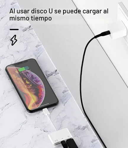 Vista 5 de Cámara Micro SD TF lector de tarjetas de memoria Lightning macho a USB3.0 hembra adaptador OTG Cable para Apple iPhone 11 12 mini max pro xs xr x