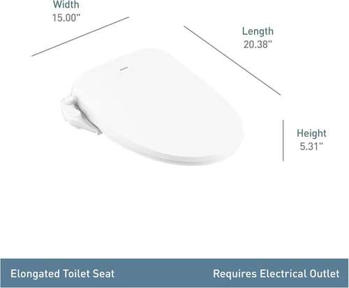 Vista 6 de Moen EB1000 Asiento de Inodoro Bidé Electrónico Estándar 3-Series, Blanco