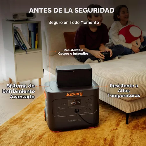 Vista 3 de Jackery Estación de energía portátil Explorer 2000 Plus, generador solar de 2042 Wh, compatible con panel solar para caravanas al aire libre
