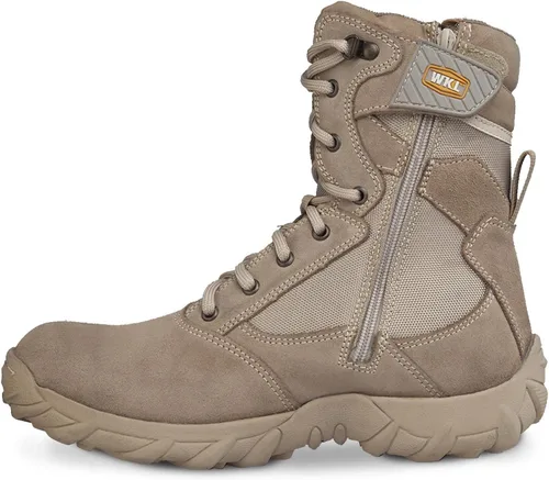 Vista 5 de WORKLAND 76201 - Botas tácticas militares para hombre botas de cuero completo del ejército botas de caza para hombre botas de trabajo de punta suave