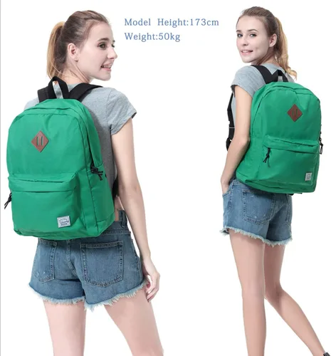 Vista 7 de VASCHY - Mochilas para uso diario de mujer, verde, Mediana