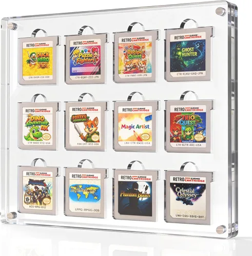 Vista 14 de Estuche de exhibición de cartuchos de videojuegos, compatible con soporte para tarjetas Gameboy Advance, marco acrílico magnético para colección