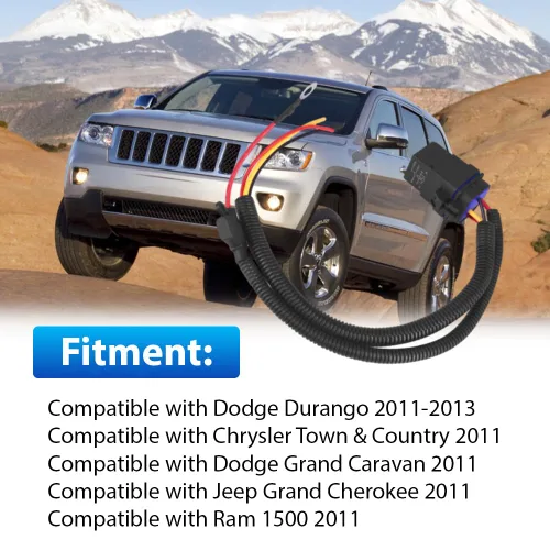 Vista 6 de Riloer Kit de cableado de relé de bomba de combustible, 1 juego CBWPR091AA, compatible con Dodge Durango, Grand Caravan, apto para Chrysler Town &