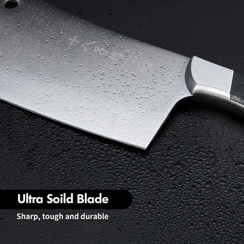 Vista 7 de SHI BA ZI ZUO Cuchillo de acero inoxidable resistente para cortar huesos caseros