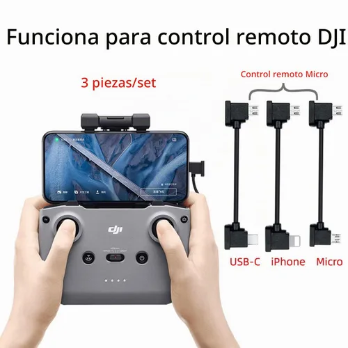 Vista 6 de cablecc 3 unids/set controlador remoto cable de datos tipo C y micro y micro USB para Mavic Pro Platinum Mavic Park RC Accesorios