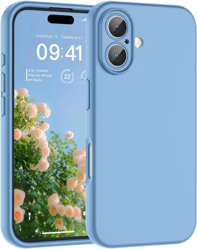Vista 42 de SUPFINE - Funda diseñada para iPhone 12, silicona líquida premium con [forro de microfibra suave antiarañazos][protección de cámara mejorada], funda