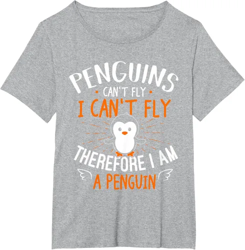 Vista 74 de Penguins Can't Fly Shirt - Camiseta de regalo para amantes de los pingüinos, Azul Azul Marino