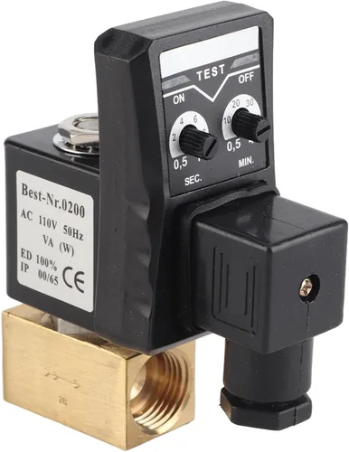 Vista 6 de Válvula de drenaje automática del compresor de aire 110V AC con función de temporizador para sistemas de aire comprimido Secadoras Válvula
