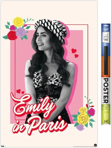 Vista 17 de Trends International Emily In Paris - Póster de pared de flores, 14.72 x 22.37 pulgadas, versión enmarcada de madera de granero