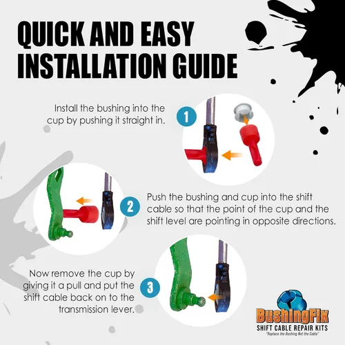 Vista 6 de Bushing Fix TB1KIT9 repuesto de bujes – kit de reparación de bujes de cambio de transmisión