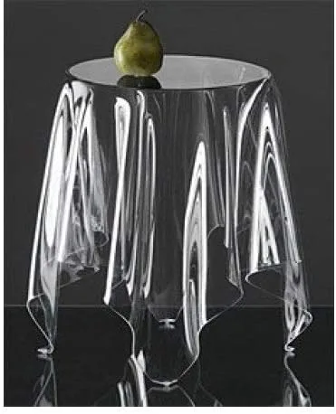 Vista 2 de Rooney Mantel 100% vinilo transparente/transparente, cubierta superior, plástico duro, resistente al agua, protector de derrames de vinilo fácil