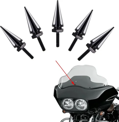 Vista 5 de Conjunto de tornillos y clavos para carenado de parabrisas compatible con Harley Touring Ultra Limited Electra Glide Street Glide FLHX 1996-2013