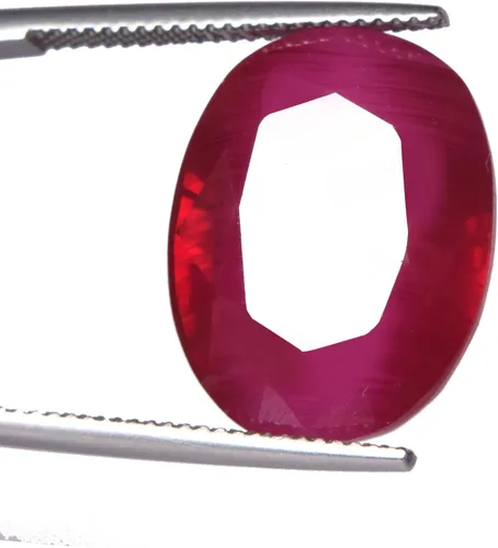 Vista 3 de GEMHUB Piedra preciosa suelta rubí rojo natural 25.50 Ct certificado rubí rojo natural, piedra preciosa suelta de rubí facetado FA-100, Gema