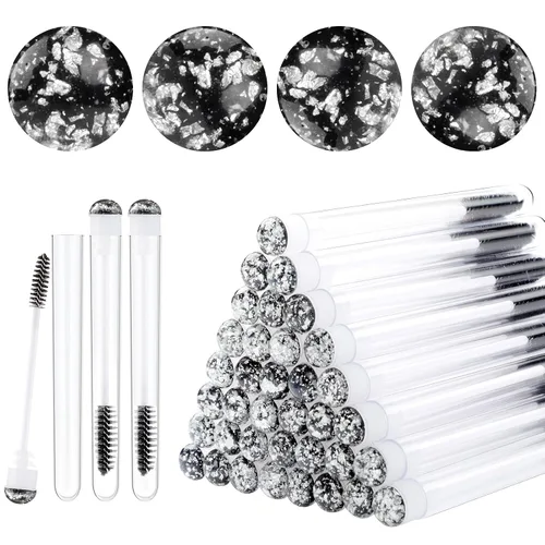 Vista 12 de Dming - Cepillo para pestañas, herramienta de maquillaje, suministros para extensiones de pestañas, cepillo de limpieza, rímel con diamante, 50