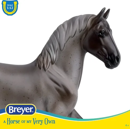 Vista 3 de Caballitos Breyer serie Freedom Blue Roan Brabant Juguete de caballo 9.75" x 7" Escala 1:12 Modelo #1052