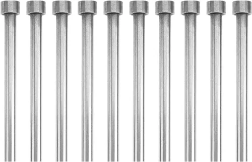 Vista 17 de Auniwaig 0.059 in de diámetro punta redonda de acero recto eyector Pin Punch 3.937 in largo gris plateado 20pcs