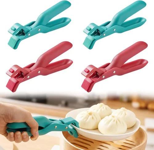 Vista 8 de 3 pinzas para platos calientes, clip multifuncional antiquemaduras, agarradores de platos antiquemaduras para cocina (3 unidades)