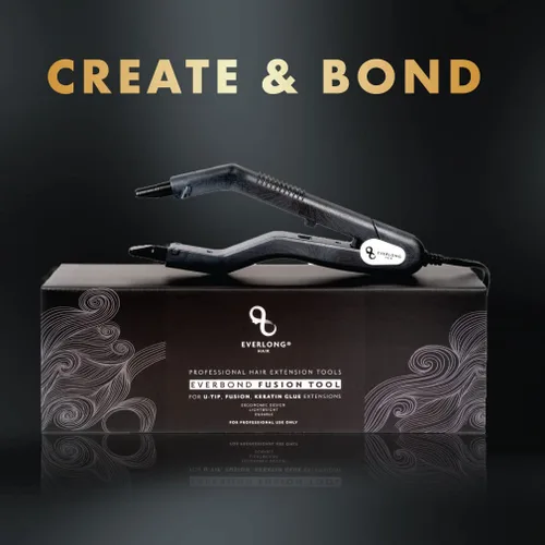 Vista 2 de everlong Hair - Herramienta de unión de fusión de cabello patentado de grado profesional, ergonómico, patentado, pegamento de queratina, conector