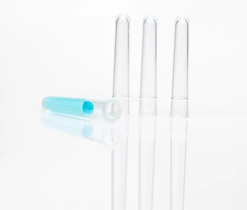 Vista 8 de Insertos de polipropileno microvolumen 340ul base cónica con Polyspring HPLC GC Vial PP Inserto para muestra sensible a PH, paquete de 100