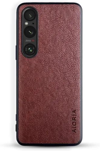 Vista 22 de AIORIA Funda protectora completa para Sony Xperia 1 IV, 6.5 pulgadas Premium PU Leather Cover Retro Business Design Full Protective Case para Sony