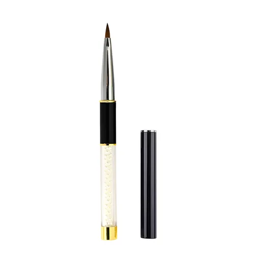 Vista 10 de Kolinsky - Brochas de uñas tamaño 8, pinceles de uñas para aplicación acrílica, mango resistente, forma ovalada, herramientas de diseño de uñas