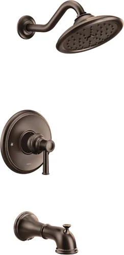 Vista 4 de Moen UT3313BN Belfield M-CORE Serie 3-Kit de molduras para bañera y ducha con 1 mango, requiere válvula, níquel cepillado