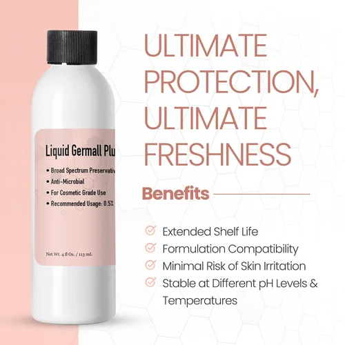 Vista 4 de Germall Plus - Conservante natural - Líquido transparente - Excelente conservante de amplio espectro compatible con la mayoría de los ingredientes
