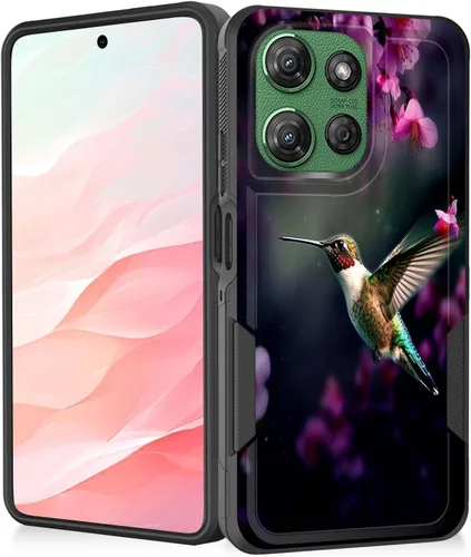 Vista 69 de Funda para Moto G Play 4G 2024, resistente de doble capa híbrida de policarbonato duro, goma suave, a prueba de golpes, funda protectora resistente