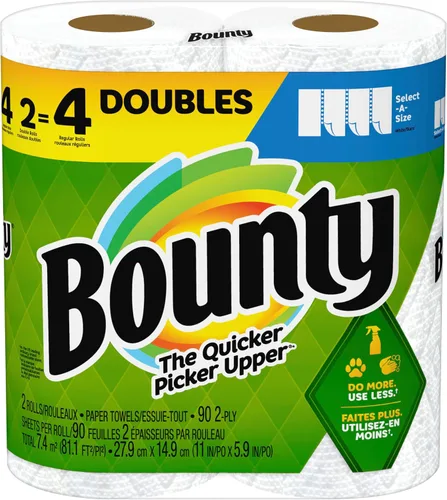Vista 13 de Bounty Select-a-Size - Toallas de papel, color blanco, 12 rollos (paquete de 1)