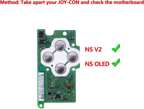Vista 2 de eXtremeRate 7 Colors 9 Modes NS Joycon DFS LED Kit Multi-Colors Luminated Cherry Blossoms Pink Classical Symbols ABXY Trigger Face Buttons for
