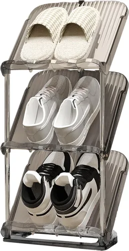 Vista 12 de YYW Estante para zapatos estrecho vertical, estante para zapatos para entrada, organizador de almacenamiento de zapatos de esquina para espacios
