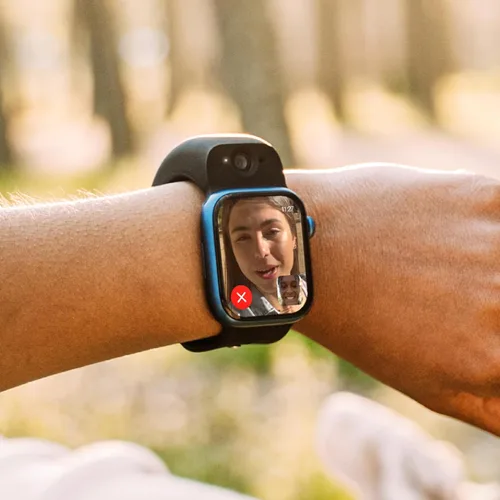 Vista 5 de Wristcam - Smartband con cámara modular y certificación Apple MFi para Apple Watch, cámaras de 8 MP + 2 MP, fotos 4K, grabaciones de 1080p, Negro