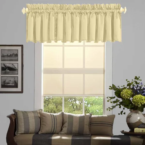 Vista 11 de Cortinas de cocina negras Ladity - 2 paneles de cortinas cortas opacas, 36 pulgadas, privacidad, niveles de café, cortinas de granja para ventana