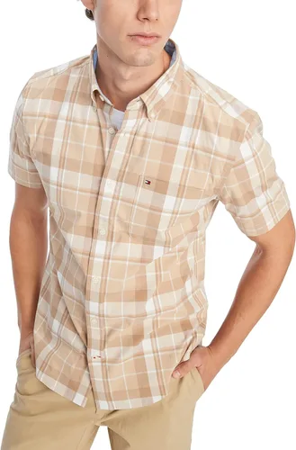 Vista 3 de Tommy Hilfiger Camisa casual de manga corta con botones para hombre en ajuste regular