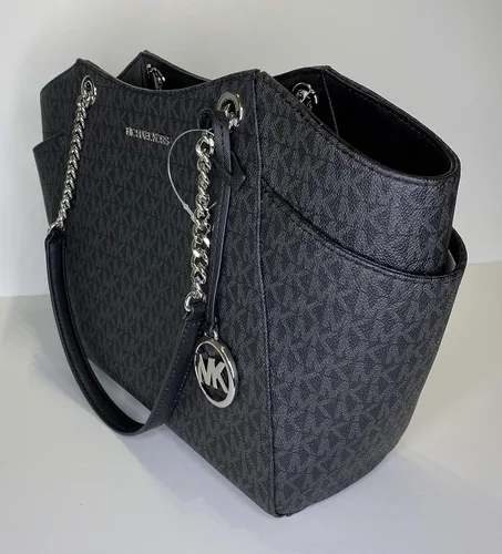 Vista 7 de Michael Kors Jet Set - bolsa de hombro para viaje con cadena grande, cartera triple Michael Kors Jet Set.