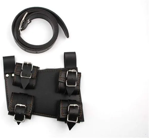 Vista 2 de BLESSUME Swords - Funda de rana negra con cinturón, cinturón medieval con cordones cruzados