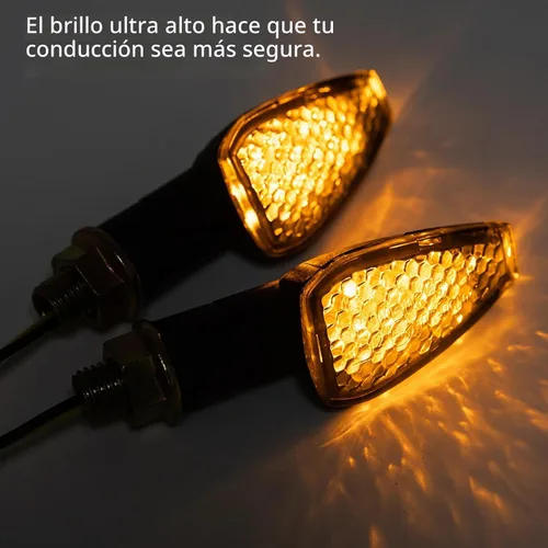 Vista 3 de Mini luz de flecha para motocicleta, luces intermitentes de 0.394 in, indicador LED universal para motocicleta, lámpara ámbar intermitente