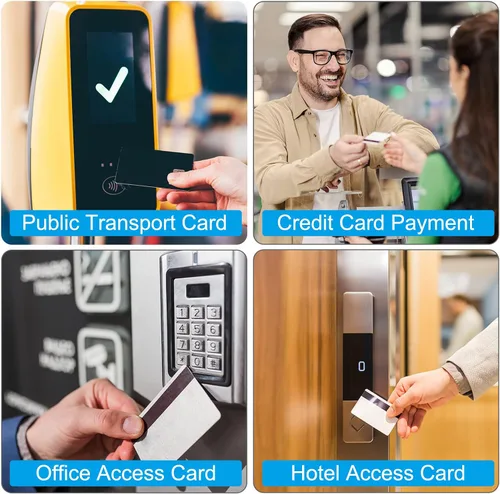Vista 6 de PATIKIL Mangas de bloqueo RFID, fundas de aluminio para prevención de robo de identidad, fundas protectoras seguras para tarjetas de crédito, Negro