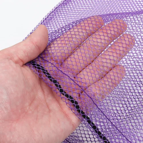 Vista 4 de GSE Games & Sports Expert Bolsa de malla morada con cordón de 18 x 12 pulgadas para béisbol, softball, tenis, pelota de pickleball, pelota de golf.