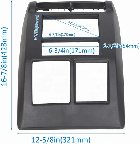 Vista 6 de HECASA Bisel de radio de tablero doble DIN compatible con Jeep Wrangler TJ Radio estéreo 1997-2002 panel central de bisel de tablero
