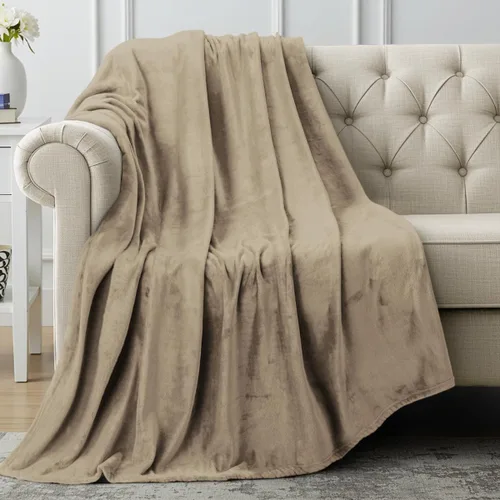 Vista 131 de Utopia Bedding - Manta de vellón de lujo, mullida, antiestática; manta de suave microfibra de 8.8 oz/yd² (300 g/m²) para sofá y cama; tamaño Gris